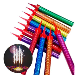 50 Velas Cascata Vulcão Fontana Indoor Chama Dourada Decoração Festiva
