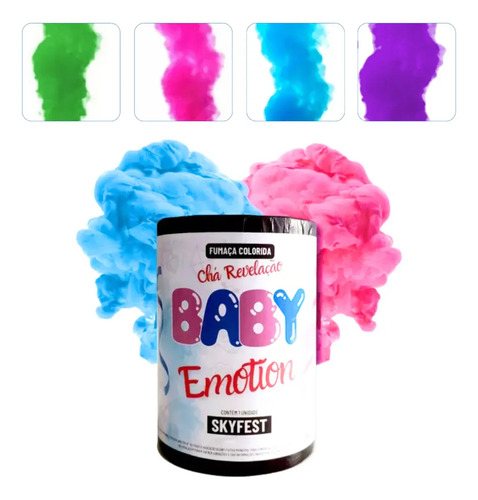 Fumaça Colorida Chá Revelação Lata Grande Azul Rosa Verde