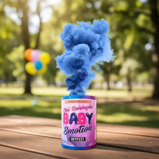 Fumaça Colorida Chá Revelação Lata Baby Emotion Skyfest Azul