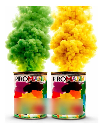Pós Coloridos Fumaca Copa Brasil Verde/amarela Verde E Amarelo