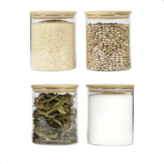 Pote Para Alimentos Hermético Meu Canto Shop Kit 4 Potes 500ml 500ml Transparente – Kit Com 4 Unidades