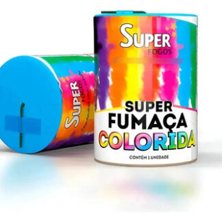 01 Lata Grande 75 Mm Fumaça Colorida Futebol Festa Dj Foto Azul