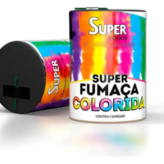 01 Lata Grande 75 Mm Fumaça Colorida Futebol Festa Dj Foto Preto