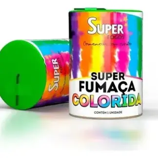01 Lata Grande 75 Mm Fumaça Colorida Futebol Festa Dj Foto Verde