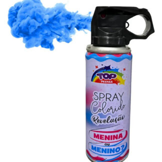 Extintor Chá Revelação Jato Spray Fumaça 250g Menino Azul Azul