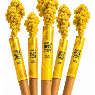 Fumaça Colorida Bastão 20mm Kit 5 Unidades Para Jogo De Fute Amarelo