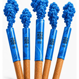 Fumaça Colorida Bastão 20mm Kit 5 Unidades Para Jogo De Fute Azul