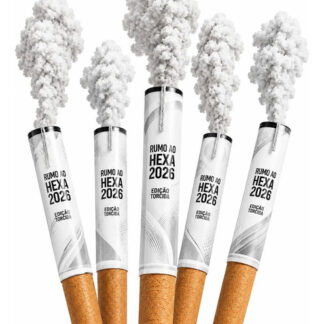 Fumaça Colorida Bastão 20mm Kit 5 Unidades Para Jogo De Fute Branco