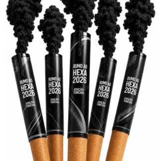 Fumaça Colorida Bastão 20mm Kit 5 Unidades Para Jogo De Fute Preto