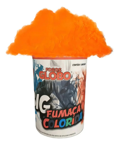 Fumaça De Solo Lata Grande 75mm Torcida Ensaio Fotográfico C Laranja