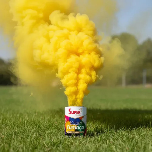Fumaça Lata Varias Cores Torcida Jogos Chá Revelação Festas Amarelo