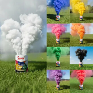 Fumaça Lata Varias Cores Torcida Jogos Chá Revelação Festas Branco