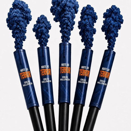 Kit 5 Unidades Bastão De Fumaça Colorida Halloween Decoração Azul