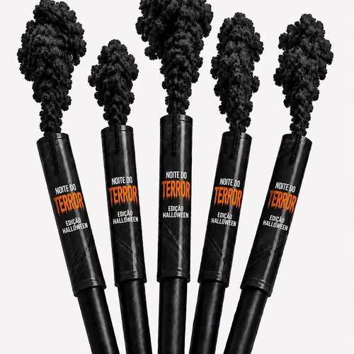 Kit 5 Unidades Bastão De Fumaça Colorida Halloween Decoração Preto